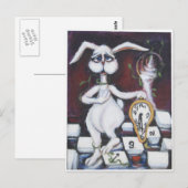 Carte Postale Lapin blanc (Devant / Derrière)