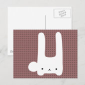 Carte Postale lapin blanc (Devant / Derrière)