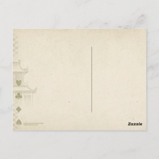 Carte Postale Lapin blanc (Dos)