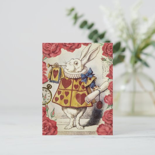 Carte Postale Lapin blanc (Debout devant)
