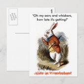 Carte Postale Lapin blanc (couleur) (Devant / Derrière)