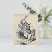Carte Postale Lapin blanc vintage (Debout devant)
