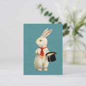 Carte Postale Lapin blanc vintage (Debout devant)