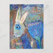 Carte Postale Lapin bleu (Devant)