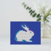 Carte postale "lapin bleu foncé" (Debout devant)