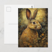 Carte Postale Lapin Brun Beau (Devant / Derrière)