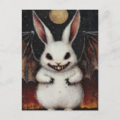Carte Postale Lapin Chauve-Souris Vampire (Devant)