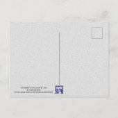 Carte Postale Lapin dans la lune Aquarelle Whimsical Art (Dos)