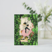 Carte Postale Lapin Dans Le Jardin (Debout devant)