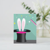 Carte Postale Lapin dans une magie casquette (Debout devant)