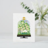 Carte Postale Lapin de cloche botanique 2 (Debout devant)