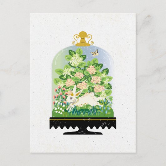 Carte Postale Lapin de cloche botanique 2 (Devant)