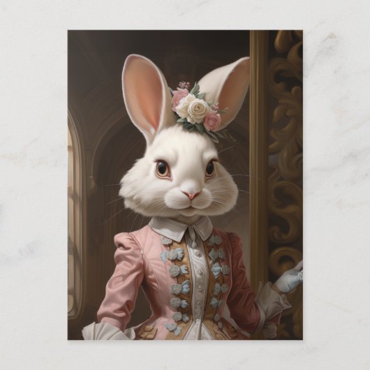 Carte Postale Lapin de Cotillon (Devant)