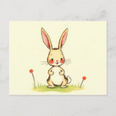Carte Postale Lapin de dessin animé mignon (Devant)