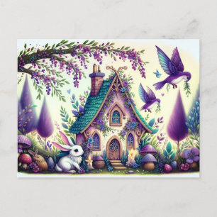 Carte postale lapin de jardin.