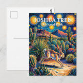 Carte Postale Lapin de Joshua Tree Van Gogh Désert Faune (Devant / Derrière)