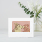 Carte Postale Lapin de la Saint-Valentin (Debout devant)