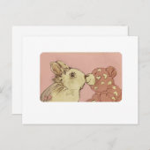 Carte Postale Lapin de la Saint-Valentin (Devant / Derrière)