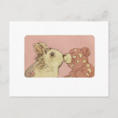 Carte Postale Lapin de la Saint-Valentin (Devant)