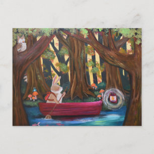 Carte Postale Lapin de l'aventure Bunny Illustrations de livre d