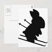 Carte Postale lapin de neige (Devant / Derrière)