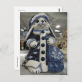 Carte Postale Lapin de Noël (Devant / Derrière)