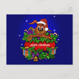 Carte Postale Lapin de Noël