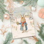 Carte Postale Lapin de Noël Peter