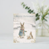 Carte Postale Lapin de Noël Peter Vintage (Debout devant)