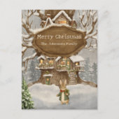 Carte Postale Lapin de Noël Pierre Vintage  (Devant)