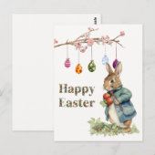 Carte Postale Lapin de Pâques (Devant / Derrière)