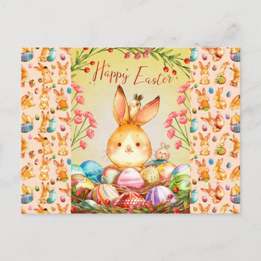 Carte Postale Lapin de Pâques (Devant)