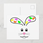 Carte Postale Lapin de Pâques (Devant / Derrière)