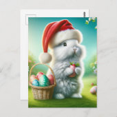 Carte Postale Lapin de Pâques (Devant / Derrière)
