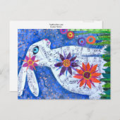 Carte Postale Lapin de Pâques (Devant / Derrière)