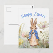 Carte Postale lapin de Pâques (Devant / Derrière)