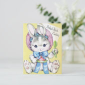 Carte Postale Lapin de Pâques de bébé adorable (Debout devant)