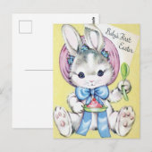 Carte Postale Lapin de Pâques de bébé adorable (Devant / Derrière)
