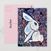 Carte Postale Lapin de Pâques de printemps Ostara (Devant / Derrière)