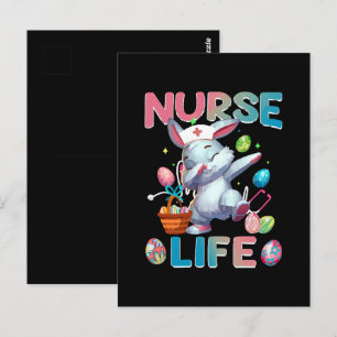 Carte Postale Lapin de Pâques en faisant dabber la vie de gentil