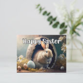 Carte Postale Lapin de Pâques heureux (Debout devant)