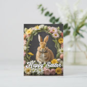 Carte Postale Lapin de Pâques Mignon et Flou (Debout devant)