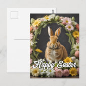 Carte Postale Lapin de Pâques Mignon et Flou (Devant / Derrière)