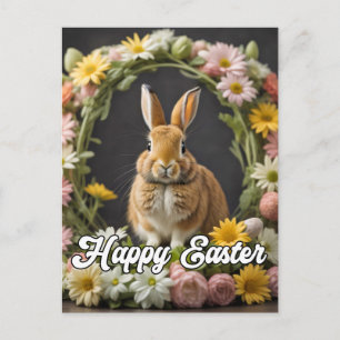 Carte Postale Lapin de Pâques Mignon et Flou