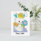 Carte Postale Lapin de Pâques Rétro pour grand-mère et grand-pèr (Debout devant)