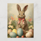 Carte Postale Lapin de Pâques vintage (Devant)