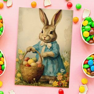 Carte Postale Lapin de Pâques vintage 