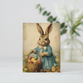Carte Postale Lapin de Pâques vintage  (Debout devant)