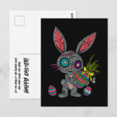 Carte Postale Lapin de Pâques Voodoo (Devant / Derrière)