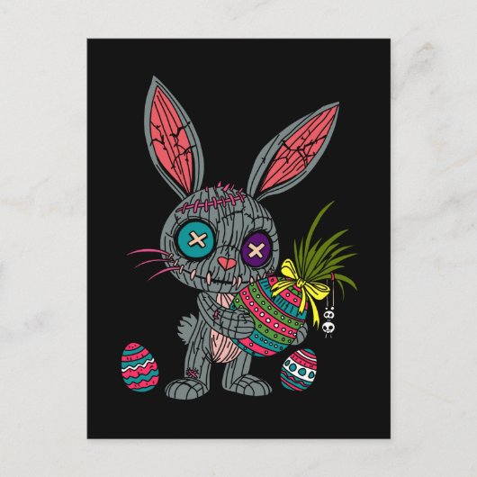 Carte Postale Lapin de Pâques Voodoo (Devant)